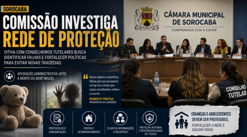 Comissão da Câmara de Sorocaba ouve conselheiros tutelares e apura possíveis falhas na rede de proteção à infância