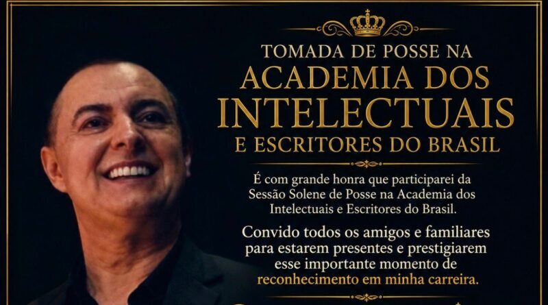 JÚNIOR MOSKO É EMPOSSADO ACADÊMICO DA ACADEMIA DOS INTELECTUAIS E ESCRITORES DO BRASIL