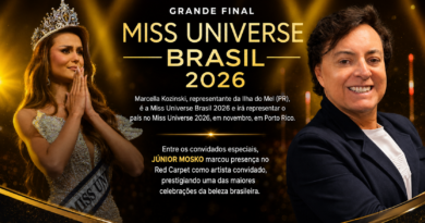 Marcella Kozinski é coroada Miss Universe Brasil 2026; Júnior Mosko prestigia a grande final como artista convidado