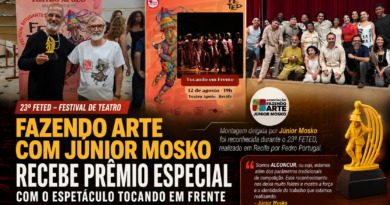 Fazendo Arte com Júnior Mosko recebe Prêmio Especial no 23º FETED com o espetáculo Tocando em Frente