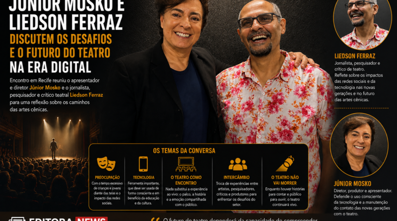 Júnior Mosko e Liedson Ferraz discutem os desafios e o futuro do teatro na era digital