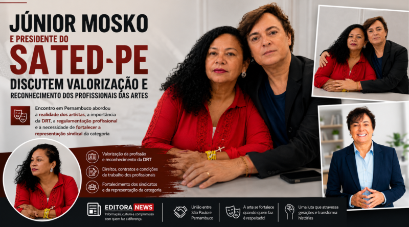 Júnior Mosko e presidente do SATED-PE discutem valorização e reconhecimento dos profissionais das artes